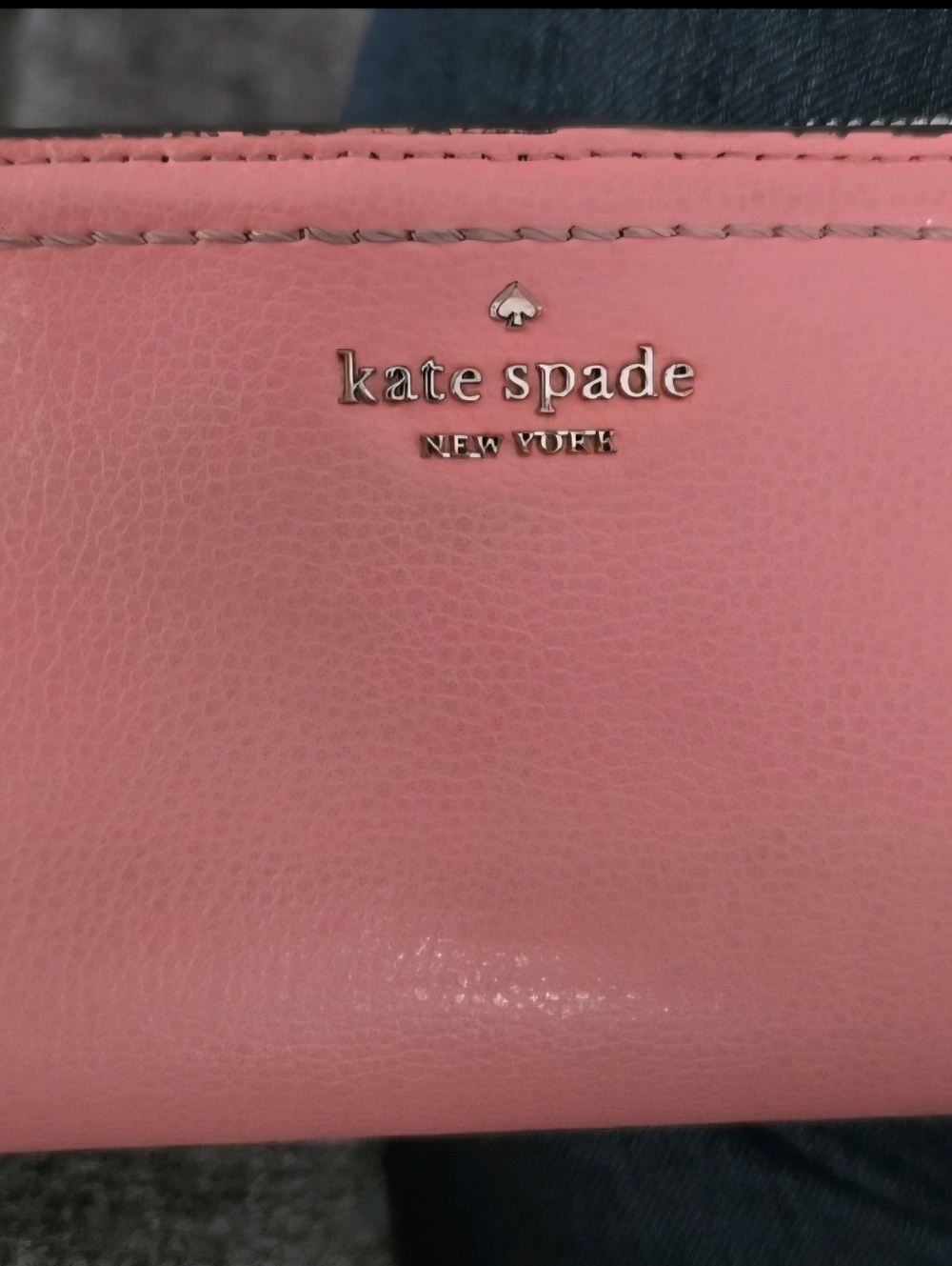 Kate Spade Leila Med Bifold Wallet Leather Carnation Pink - Pre-owned Excellent